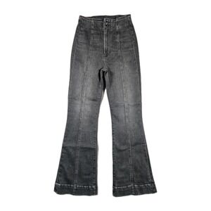 Veronica Beard Jeans Carson Ankle Flare High Rise Womens 26 Washed Black USA